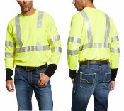 10025432 ARIAT FR HI-VIS T-SHIRT