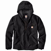 104392 Washed Duck Sherpa-Lined Hooded Jacket