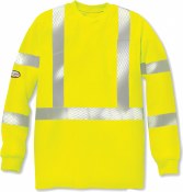 FR0337YH HI VIS LONG SLEEVE SHIRT WITH TRIM