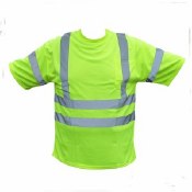 Majestic 75-5216 High Visibility Class 2 Short Sleeve Mesh T-Shirt with Reflective Chainsaw Striping Hi Vis Orange Black Bottom