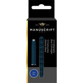Manuscript 12 Blue Ink Cartridges