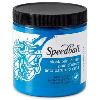 236ml Speedball Water-Soluble Block Printing Ink Blue