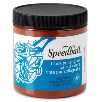 236ml Speedball Water-Soluble Block Printing Ink Brown