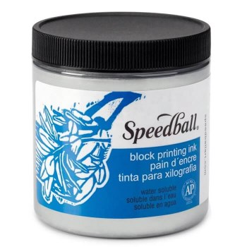 236ml Speedball Water-Soluble Block Printing Ink Silver