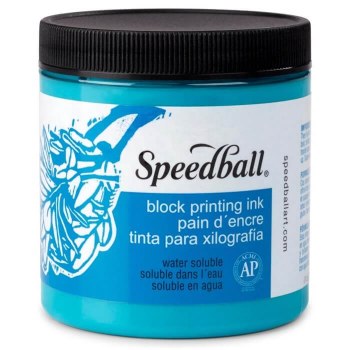 236ml Speedball Water-Soluble Block Printing Ink Turquoise