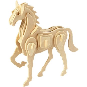 3D Wooden Construction Horse