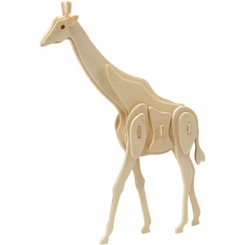 3D Wooden Construction Giraffe