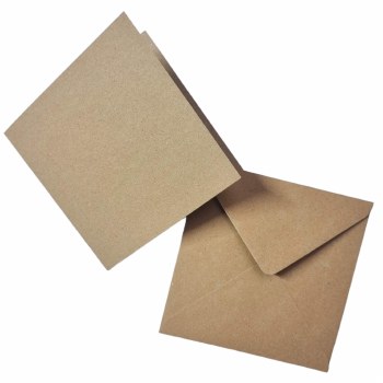 6x6 Kraft Cards & Envelopes 50s