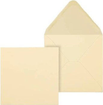 6x6 Ivory Cards & Envelopes 50s