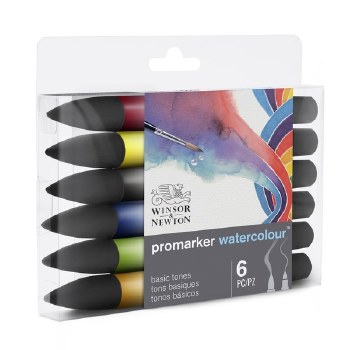 Winsor & Newton Watercolour Markers - Set of 6