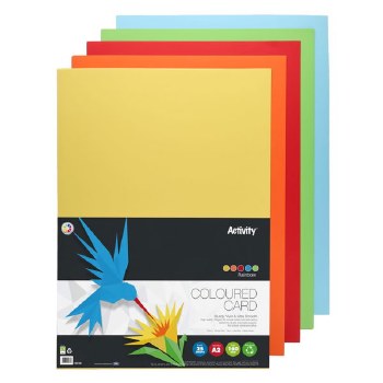 A2 Card 160gsm Assorted Colours 25s