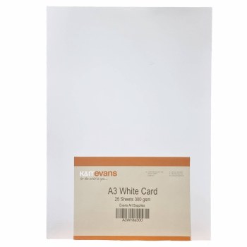 A3 White Card 25 sheets 300gsm