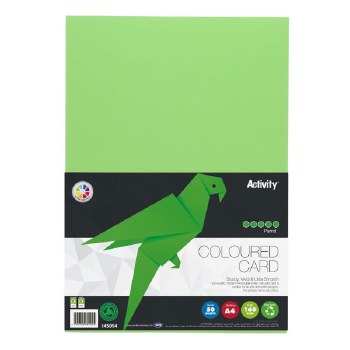A4 Card 160gsm Mid Green 50s