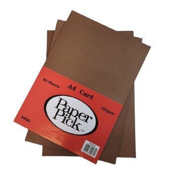 A4 Paperpick Brown Card 50s
