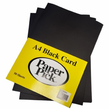A4 Paperpick Black Card 50s
