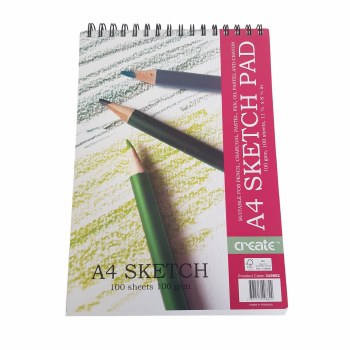 A4 Create Jumbo Sketch Book - Spiral - 100 pages