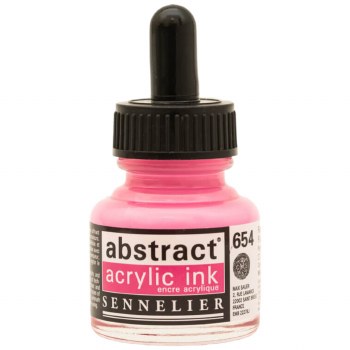 Sennelier Abstract Ink 654 Fluorescent Pink