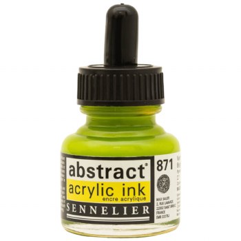 Sennelier Abstract Ink 871 Bright Yellow Green
