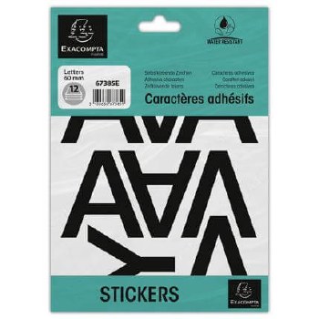 Adhesive Letters A-Z Black 60mm