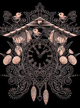 Artfoil - Cuckoo Clock Rose Gold Scraper Foil