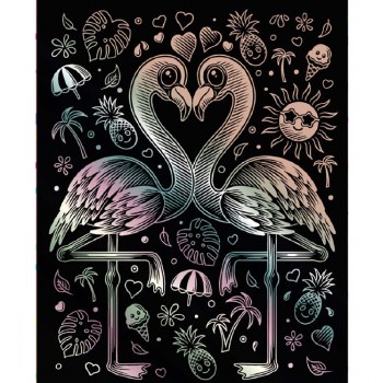 Artfoil - Pink Flamingo Kawaii Scraper Foil