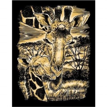 Artfoil - Giraffe & Calf Gold Scraper Foil