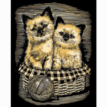Artfoil - Kittens Gold Scraper Foil