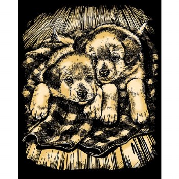 Artfoil - Puppies Gold Scraper Foil