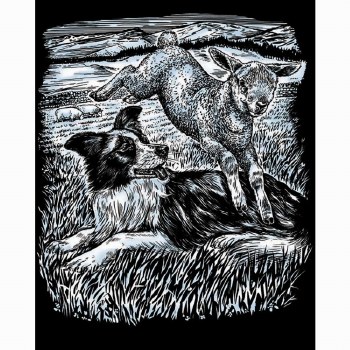 Artfoil - Sheepdog & Lamb Silver Scraper Foil