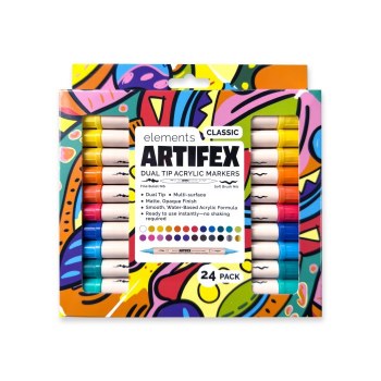 Artifex Dual Tip Acrylic Markers - 24pcs