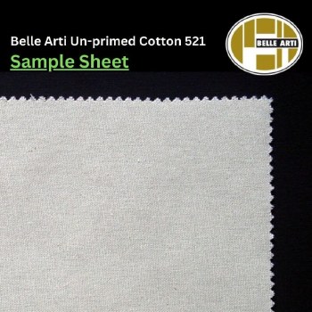 SAMPLE - Belle Arti Un-primed Cotton 521 - Approx. 21x25cm Sheet