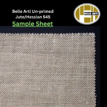 SAMPLE - Belle Arti Un-Primed Hessian 545 - Approx. 21x25cm Sheet