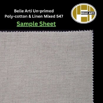 SAMPLE - Belle Arti Un-Primed Cotton/Linen 547 - Approx. 21x25cm Sheet