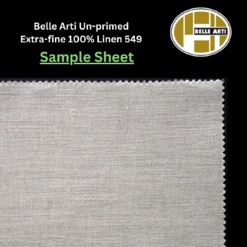 SAMPLE - Belle Arti Un-Primed Linen 549 - Approx. 21x25cm Sheet