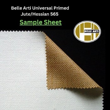 SAMPLE - Belle Arti Primed Hessian 565 - Approx. 21x25cm Sheet