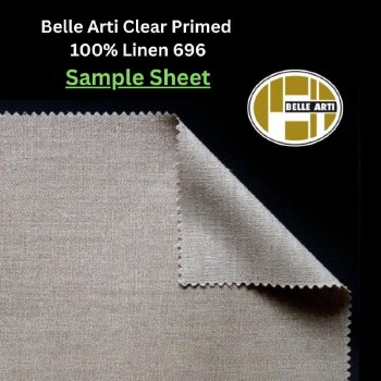 SAMPLE - Belle Arti Clear Primed Linen 696 - Approx. 21x25cm Sheet