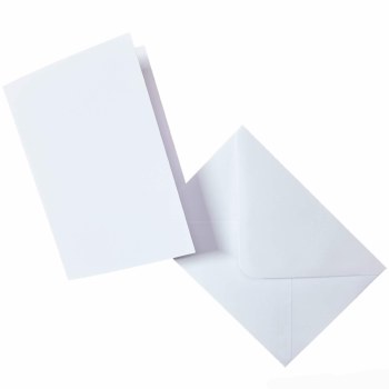 C5 White Cards & Envelopes 25s
