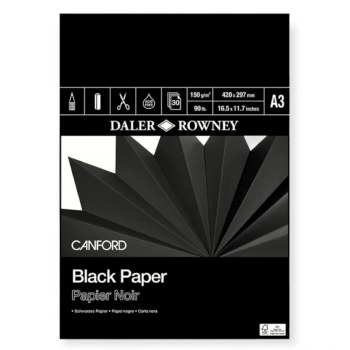 Canford A3 Black Paper Pad