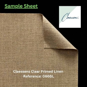 SAMPLE - Claessens Clear Primed Linen 066GL - 21x25cm Sheet