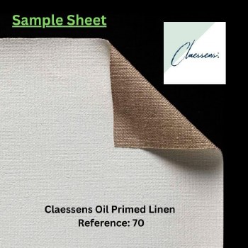 SAMPLE - Claessens Oil Primed Linen 70 - Approx. 21x25cm Sheet