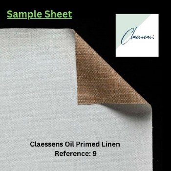 SAMPLE - Claessens Oil Primed Linen 9 - Approx. 21x25cm Sheet