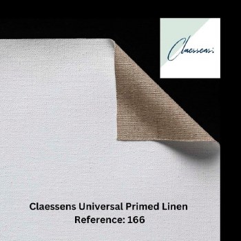 Claessens 166 - Universally primed Linen - 210cm  Wide - Per Metre