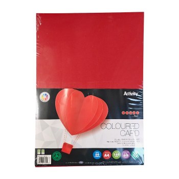A4 Card 160gsm - 50 Sheets - Dark Red