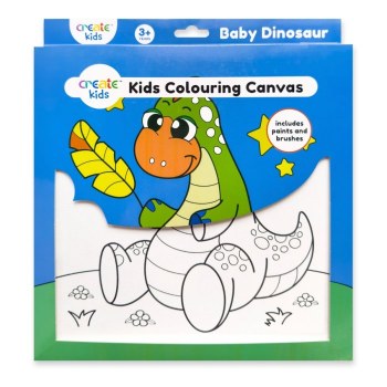 Colouring Canvas Kit Baby Dinosaur