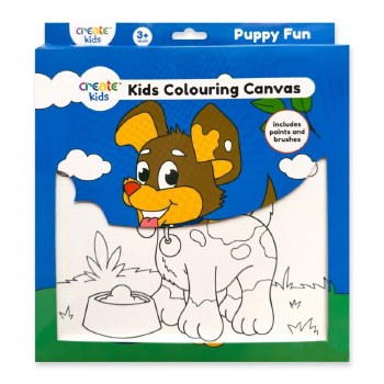 Colouring Canvas Kit Puppy Fun