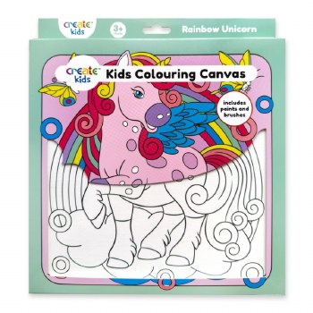 Colouring Canvas Kit Rainbow Unicorn