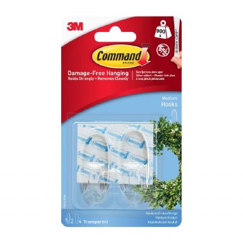 Command™ Medium Clear Hooks