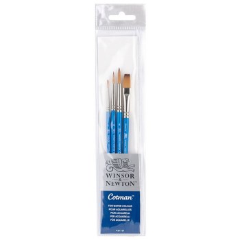 Winsor & Newton - Cotman Short Handle Brush Wallet Set of 4