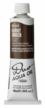 Holbein DUO Aqua Oil 40ml - Burnt Umber 317