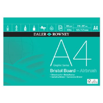 Daler Rowney A4 Bristol Board Pad 250gsm